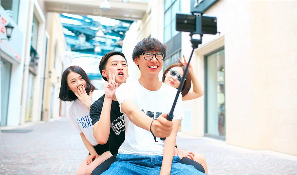 Xiaomi selfie stick проводной портативный монопод раздвижной держатель карманного штатива для iPhone/Xiaomi/huawei/Asus IOS телефона Android