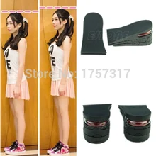 3-Layer 6CM Height Increase Insole Shoes Air Cushion Invisible Lift Pads Heel