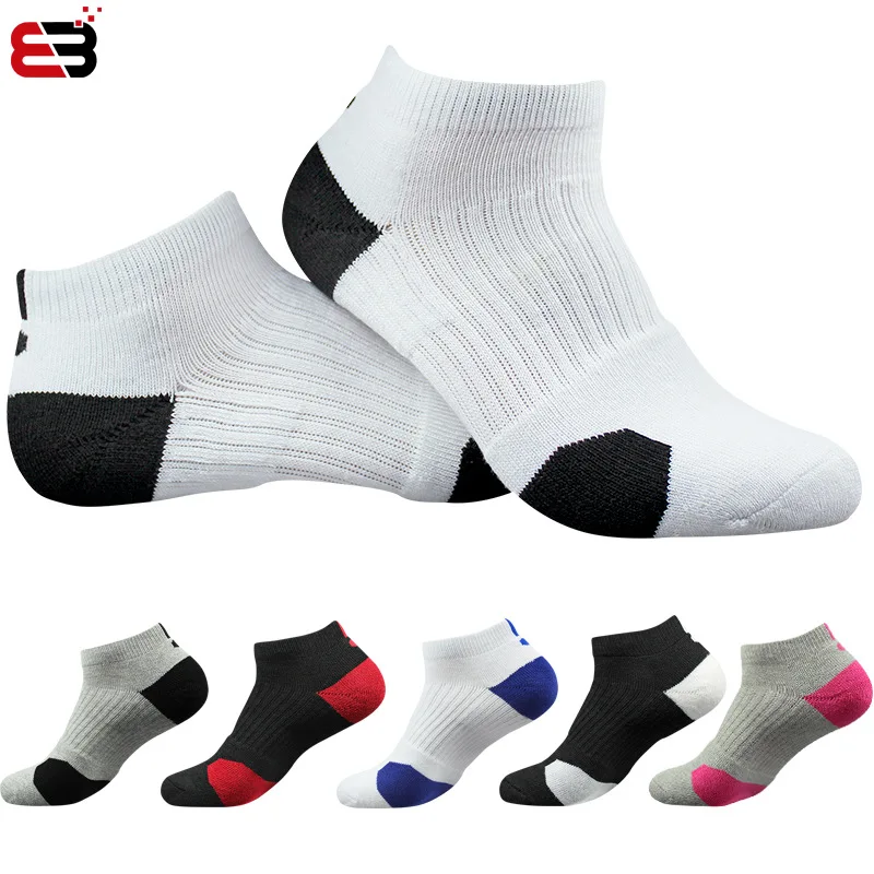 Super Elite Men Low Cut Sport Ankle Sock Running Basketball Mens No Show Sock Workout Crazy Black Gym Run Bike Sox Good For Male