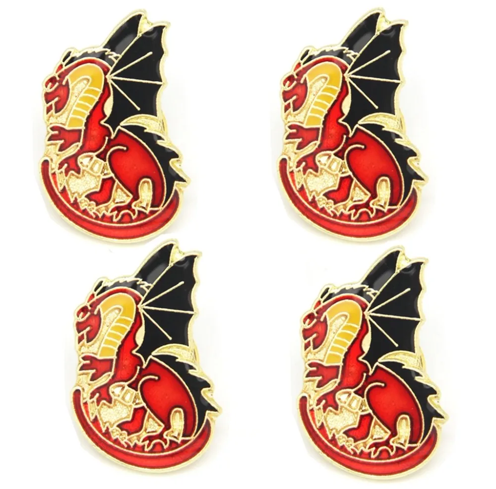 

Lots 5 pcs Dragon Metal Lapel / Hat / Cap / Tie Pin Badge - Brooch Gift Souvenir Brand New Fans Gifts Jewelry 2.5 X 1.5 CM