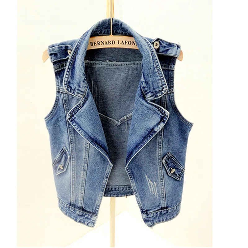 womans jean vest