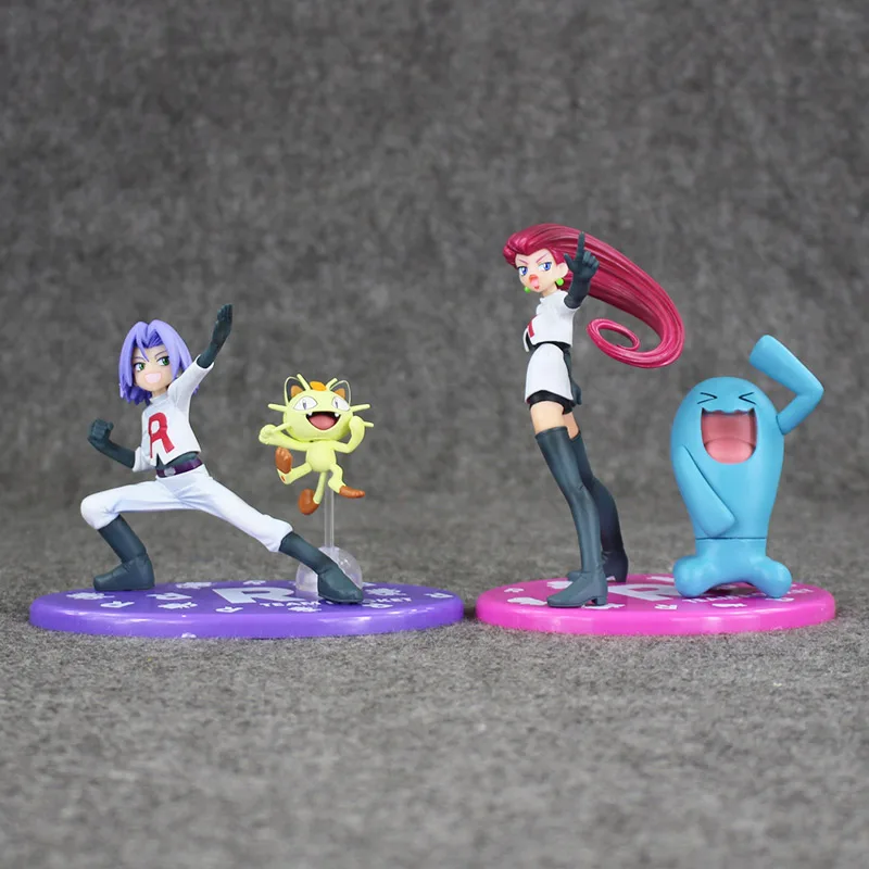 2 Styles Anime Popular toys James&Meowth jesse&Wobbuffet PVC Figures Toy Model Brinquedos Juguetes Figuras Model Doll Kids Toys 2 Styles Anime Popular toys James&Meowth jesse&Wobbuffet PVC Figures Toy Model Brinquedos Juguetes Figuras Model Doll Kids Toys