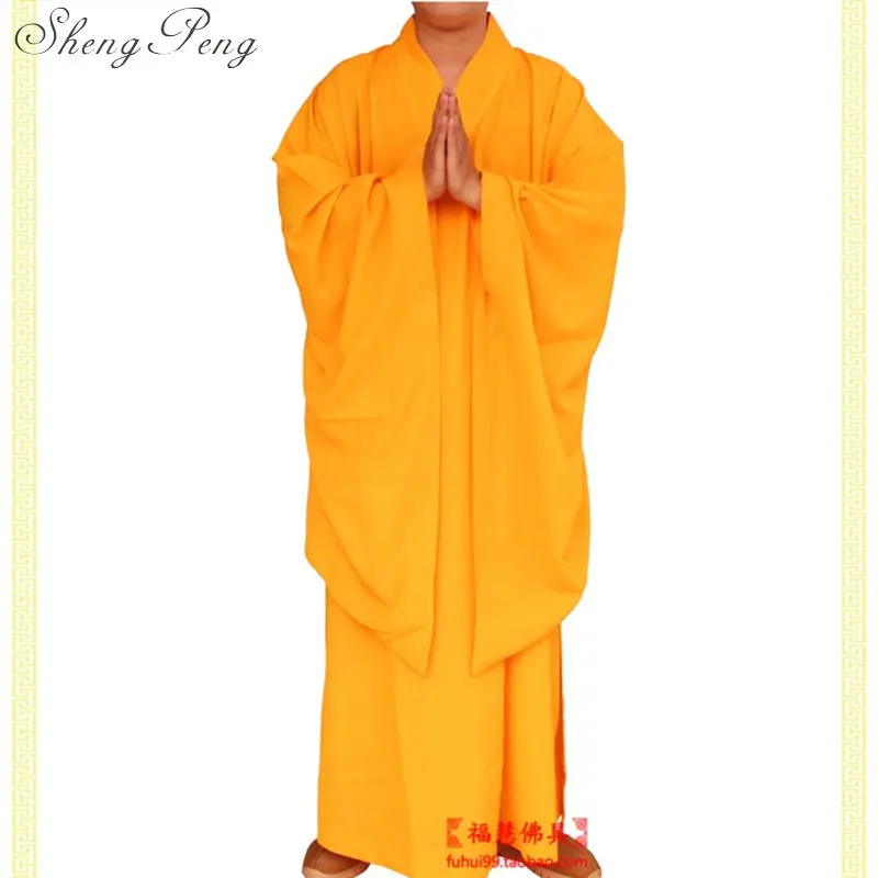 Буддийский монах халаты Китайский Шаолинь монах одеяния мужчины традиционные буддийский монах одежда Равномерное Шаолинь монах одежда CC089