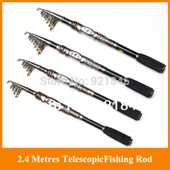 

Promotion!!Hot Sale!2.4/2.7 metres telescopic fishing rod carbon sea rod hand pole 9 sections ultra light fishing tackle lure