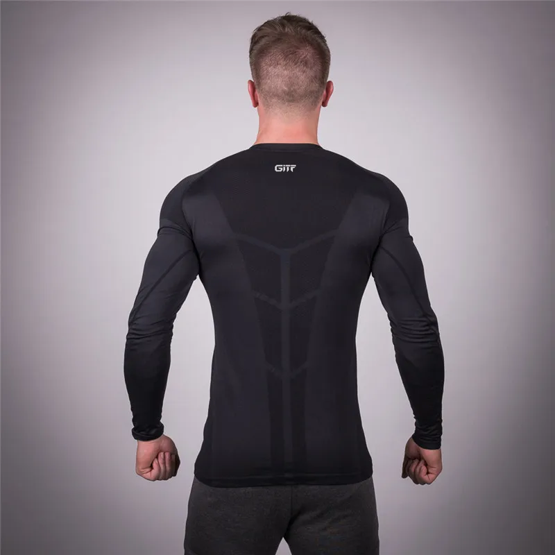 Спортивная футболка с длинными рукавами для мужчин быстросохнущая ...