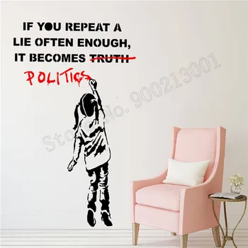 

Wall Sticker Small Girl Street Art Graffiti Wall Decoration Modern Style Decor Beuty Ornament Fashion Mural Room Poster LY624
