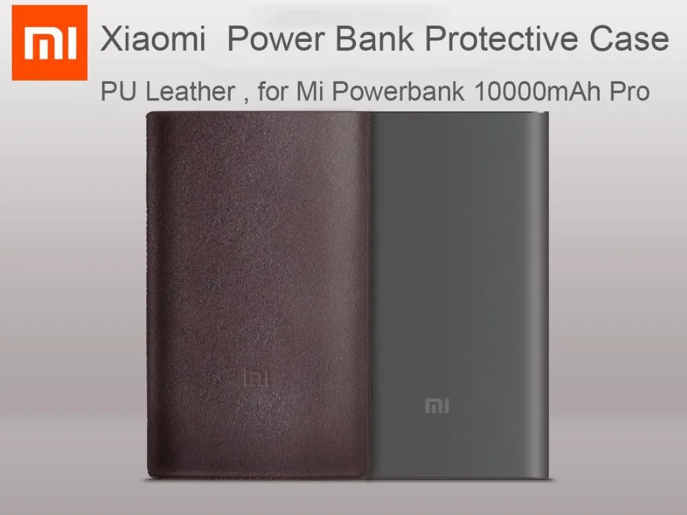 Xiaomi mi внешний аккумулятор 10000 мАч Pro защитный чехол из искусственной кожи чехол mi 10000 внешний аккумулятор pro Чехол(без внешнего аккумулятора