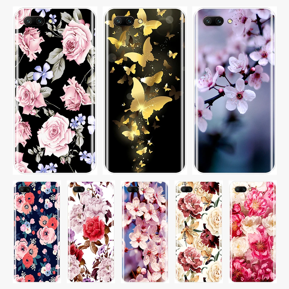 

Phone For Huawei Honor 10 9 8 7 Lite Case Silicone Beautiful Flowers Painted Pattern Soft Cover Huawei 8X MAX 7S 7X 7A 7C Pro