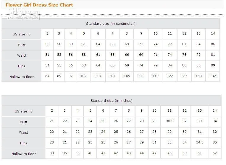 flower girls size