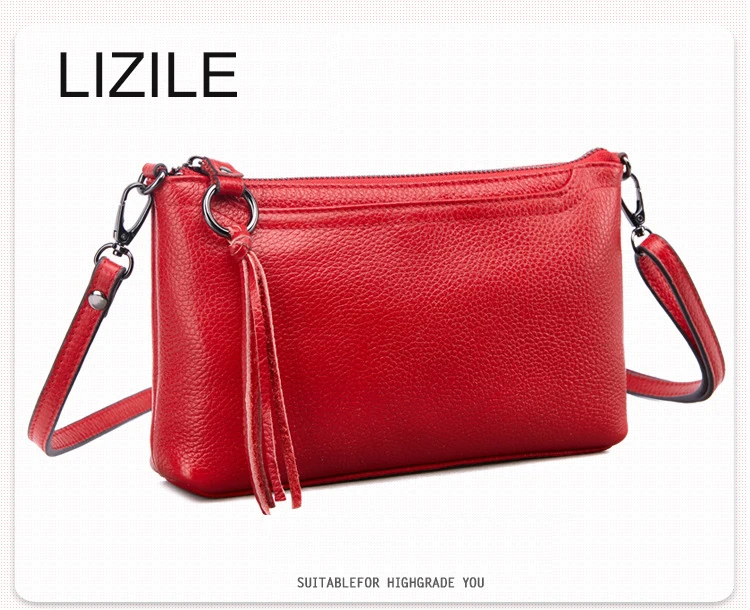 2017 Fashion Women s Messenger Genuine Leather Bag Pure For Ladies Girls Shoulder Bags Real Leather