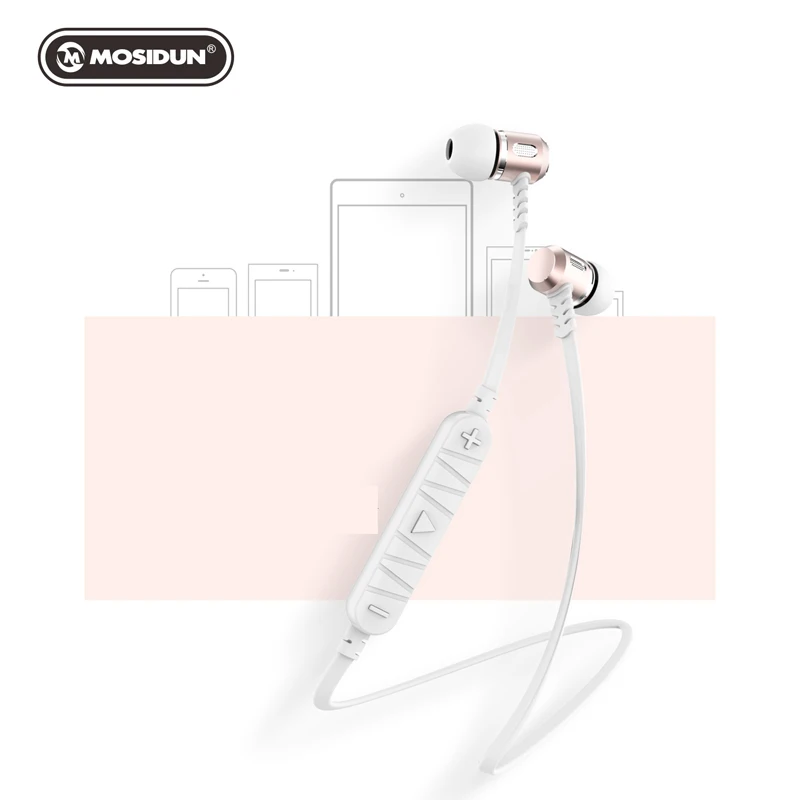Беспроводные Bluetooth наушники Mosidun из алюминиевого сплава Спортивная гарнитура с