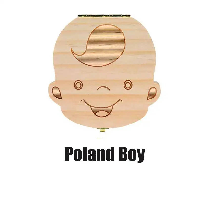 Польша/EnglishBaby деревянная коробка для зубов органайзер для хранения молочных зубов сбор зубов Dropshiping