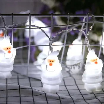 

10 LED Cute Mini Santa Claus String Lights Warm White Christmas Decoration LED Lights For Christmas Tree Home Festival Decor