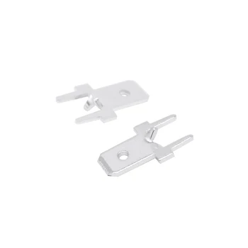 

100pcs 4.8 Inserts Plug Spring Terminal PCB Solder lug type thickness 0.8mm two legs,187 male Terminal PCB welding sheet