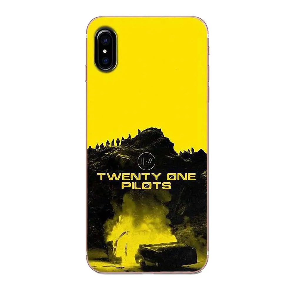 Мягкий Twenty One Pilots желтый для Apple iPhone 4 4S 5 5C 5S SE 6 6S 7 8 Plus X XS Max XR|Чехлы-накладки| |