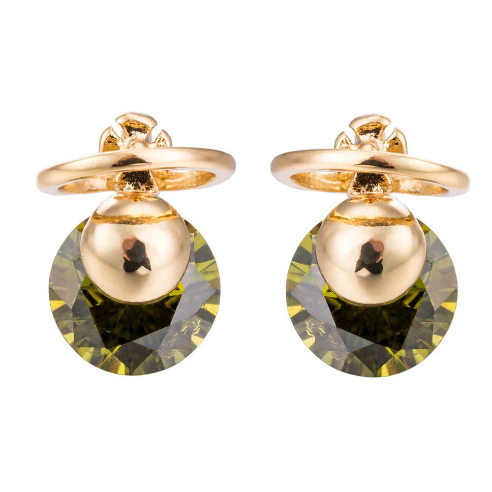 New Individual Women Exquisite Small top hat zircon stud earrings