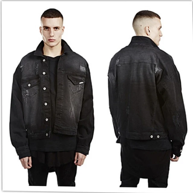 Buy Men Denim Jackets 2017 Autumn Winter Fashion Black