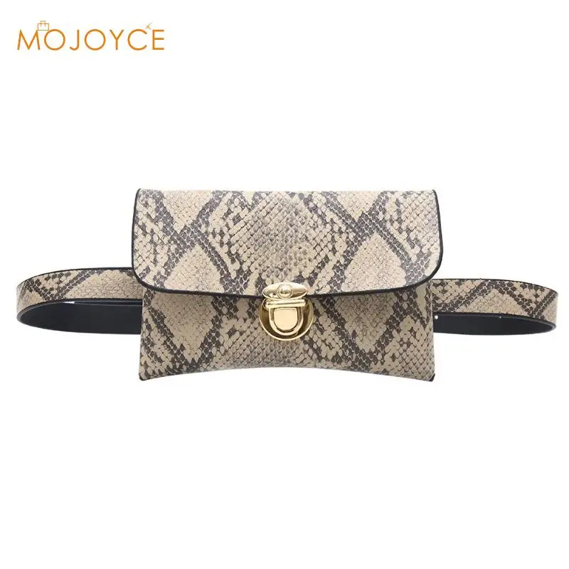 

Fashion Snake Print Belt Bag Women Serpentine PU Leather Waist Bags PU Leather Snake Print Crossbody Chest Bags Dropshipping