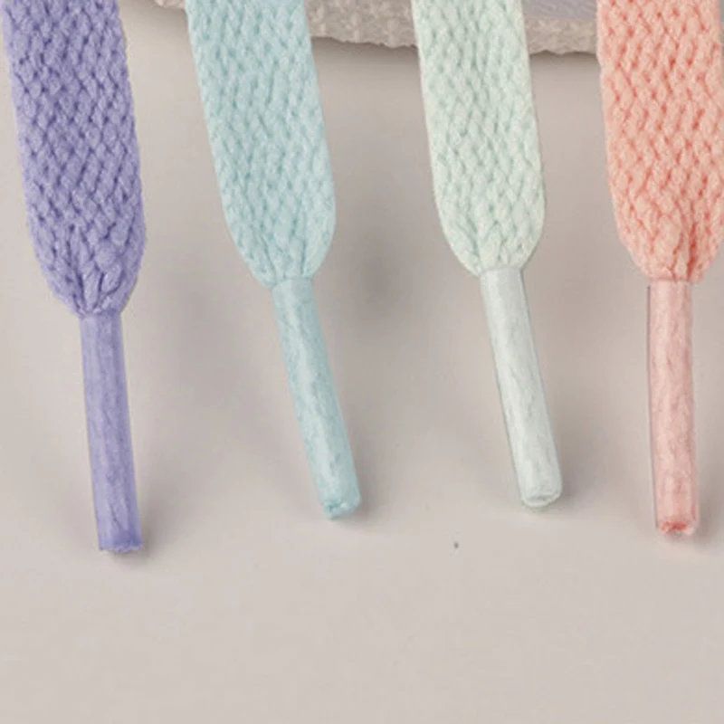 JUP 1 Pair Flat Canvas Shoe Laces Top Quality Casual Shoe Chromatic Colorful Shoelace Gradient Shoelaces Colored Arc-In-Gradient
