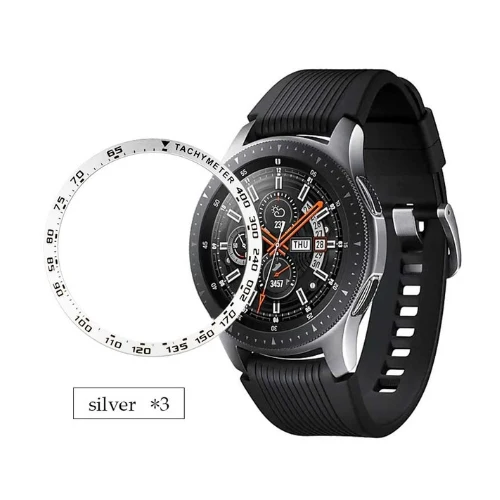 Стильный ободок для Galaxy Watch 46 мм/42 мм Galaxy gear S3 Frontier, клейкая крышка, защитный чехол из нержавеющей стали с защитой от царапин - Цвет: speed-silver