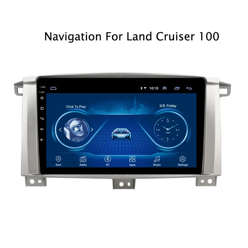 Clearance Super Slim Android 8.1 radio GPS Navigation for Toyota Land cruiser LC100 2005 2007 tablets Stereo Wifi Multimedia USB Bluetooth 0