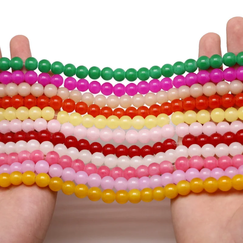 

Fancy Glass Beads 10mm 39cm approx 40pcs Loose Spacer Round ball Beads for DIY Fashion beads Bracelet Necklace Jewelry Making