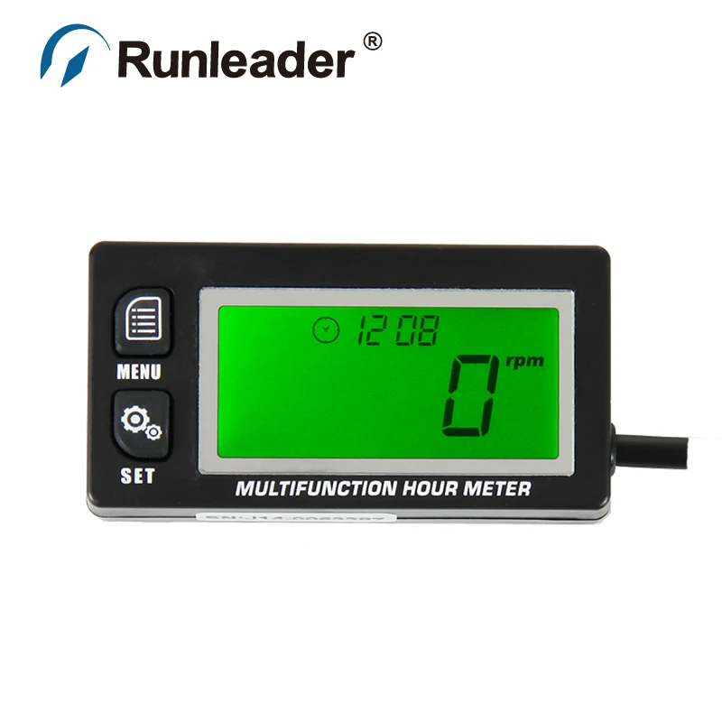 

Digital Inductive Gasoline Engine Hour Meter Tachometer Maintenance Reminder Counter Meter Voltmeter