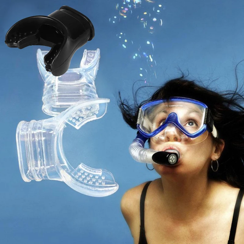 Relefree-Safe-Silicone-Transparent-Clear-mouthpiece-Underwater-Diving-Tube-Snorkel-Mouthpiece-Regulator-Swimming-Accessories