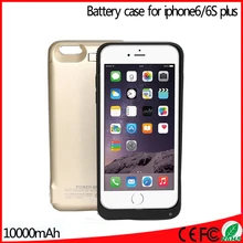 On sale 10000mAH External Backup Battery Powerbanks Mobile Cover Charger shell for iPhone 6 plus/6s plus 5.5inch Freeshipping