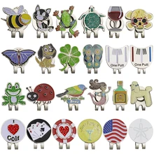 Yeni varış Golf Marker w Golf şapka tokası manyetik alaşımlı Golf Mark Golf topu spor Drop Shipping(China)