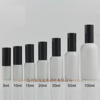 

5ml 10ml 15ml 20ml 30ml 50ml 100ml Natural white glass bottle with pump/sprayer,for lotion/perfume/oli/moisturizer/facial water