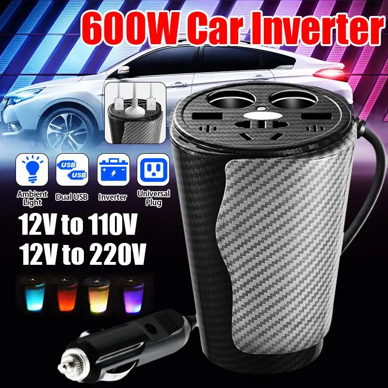

Portable USB 150w Car Power Inverter AC220V Car Voltage Power Converter with Circuit Protection for Tailgating Traveling Boating