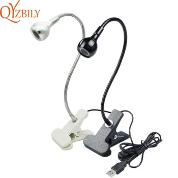 

USB Table Lamp 3W LED Clip Holder Desk Lamps Silver black Bedside lamps for the study bedroom living room home Night Lights 36V