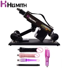 Hismith Automatic Sex Machine Multi-speed Retractable Adjustable 5 Pcs Accessories Dildo Sex Toy Sex Machine Gun for Women super wild big black dildo to sex machine sex gun made from medical silicone for women demanding female sex product sex toy
