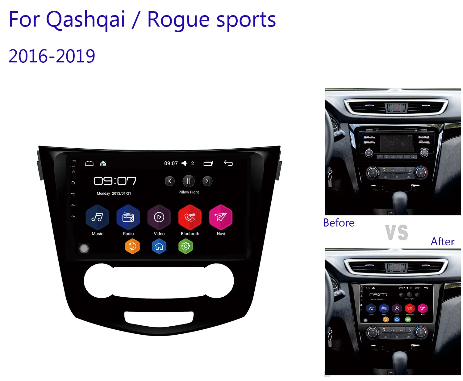 Для nissan qashqai радио/Rogue sports J11 2013 2019 Авторадио 10 1 дюймов автомобильный