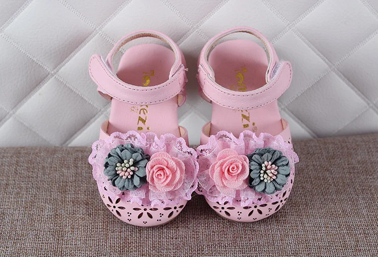 Новые весенне-летние женские сандалии для малышей милые туфли принцессы для девочек нескользящая обувь с мягкой подошвой для малышей