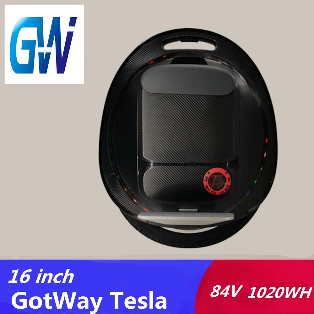 Электрический Одноколесный велосипед Gotway Tesla 2 16 дюймов 1020WH 2000 Вт мотор с Bluetooth