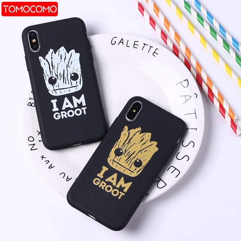 

Cartoon Guardians of the Groot Tree Man Soft Silicone Candy Case Coque For iPhone 11 Pro 6 6S 8 8Plus X XR 7 7Plus XS Max