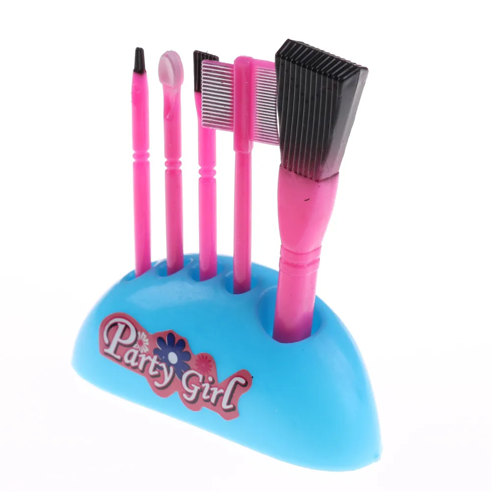 

6PCS/set Makeup Brushes Eye Shadow Pencil Cosmetics brush Toys Girls Cosmetics Toys Makeup Set for Dolls Accessories