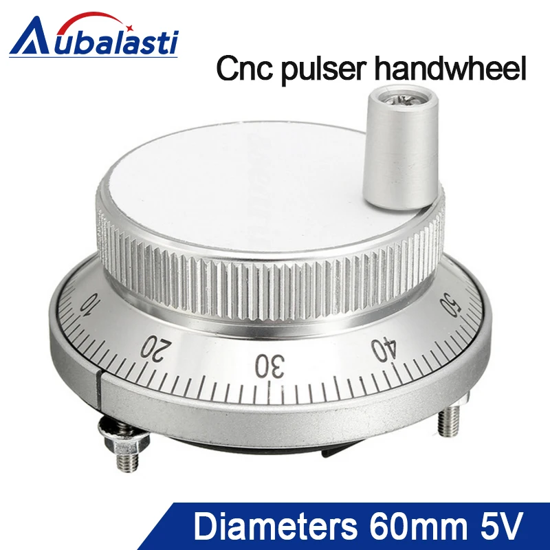 

free shipping handwheel Diameter 60mm Voltgae DC5v Pulse 100 6pins or 4pins hand wheel CNC machine Pulse Encoder Generator