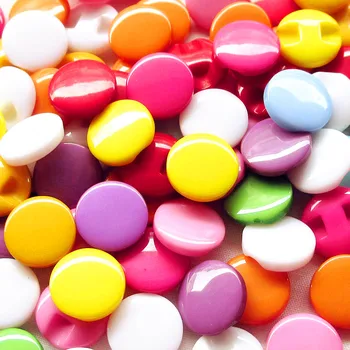 

suoja 50pcs/lot 12mm Plastic Buttons Cat's Eye Hole Kid's Sewing Notions