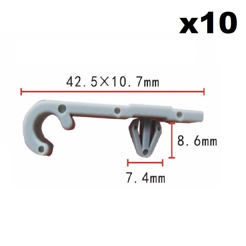 

10x Nylon Fit For Honda Windshield Washer Tube Retainer Clip