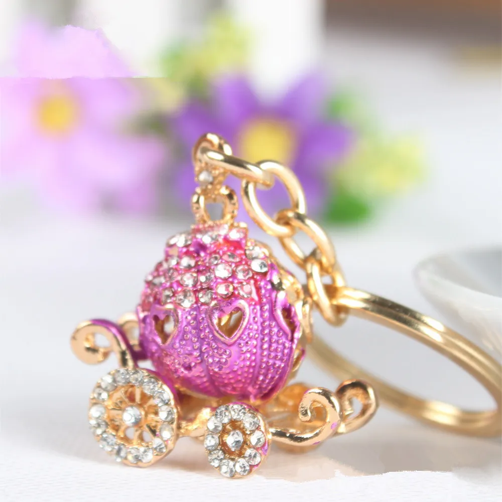 

Free Shipping Fashion Rhinestone Keychain Birthday/Wedding Favors Gift Handbag Car Pendant Keyring