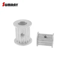 SUMRAY 3 M 15 T Cronometragem Polia 4/5/6/6.35/8mm Bore Motor Steper 16mm Largura Da Correia da polia Polia Correia Dentada 2 pcs 3mm Pitch Dentes