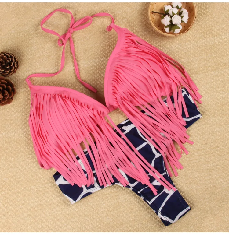

Free Post 2016 new explosion models in Europe and America retro print bikini sexy bikini ladies swimsuit sexy bikini