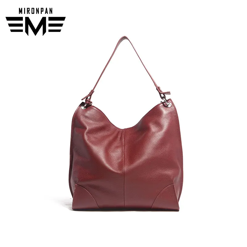 

MIRONPAN 2018 New High-capacity Women Bag Genuine Leather Handbag Female Fashion Shopping Shoulder Bags Women Business Handbag