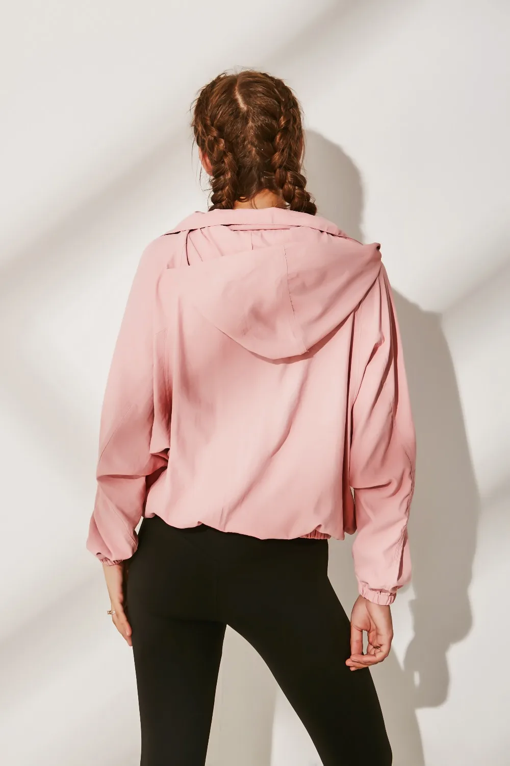Womens Running Top Long Sleeve Sun Protection Jacket Sports Wear For Women Gym Quick Dry Breathable Hooded Zipper Coat (21)