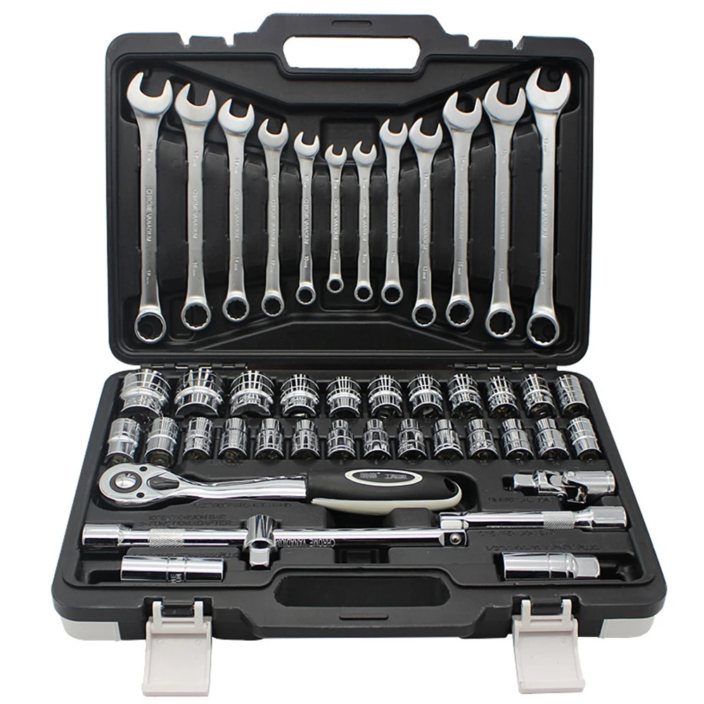

Set of Tools for Car Repair Tool Kit Socket Ratchet Wrench Auto Repair Auto Tool Kit 37 Sets Tool Kit for Home