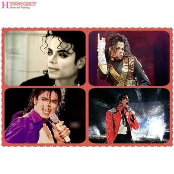 

5d diy diamond embroidery portrait magie round diamond painting mosaic wall paint home decor ab056 Michael Jackson space walk