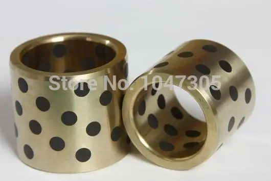 

JDB 455560 oilless impregnated graphite brass bushing straight copper type, solid self lubricant Embedded bronze Bearing bush